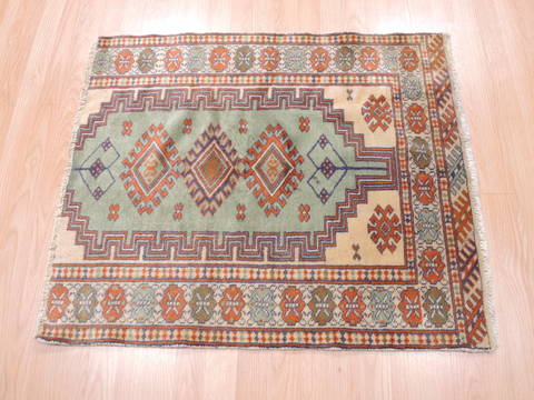 Baluch Beige Square Hand Knotted 29 X 33 Area Rug 134-111136 Image 1