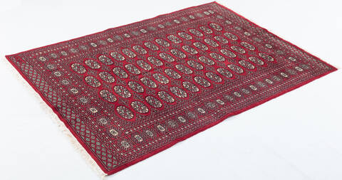 Bokhara Red Hand Knotted 47 X 65  Area Rug 700-111145 Image 2