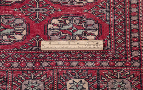 Bokhara Red Hand Knotted 47 X 65  Area Rug 700-111145 Image 8