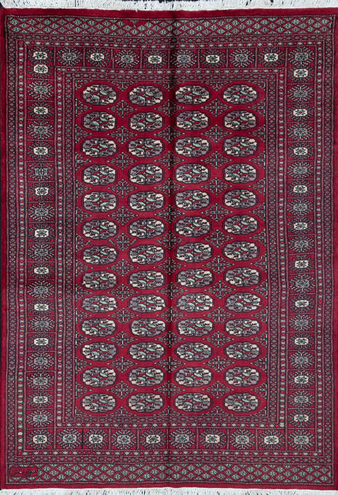 Bokhara Red Hand Knotted 47 X 65  Area Rug 700-111145 Image 0