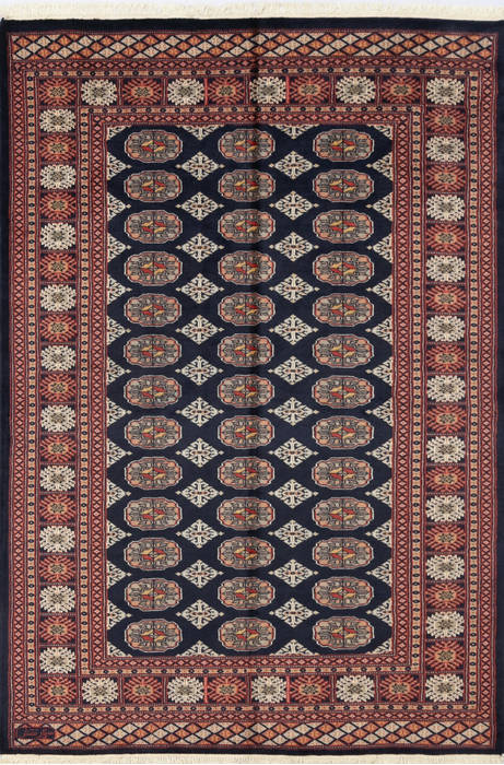 Bokhara Blue Hand Knotted 48 X 69  Area Rug 700-111148 Image 0