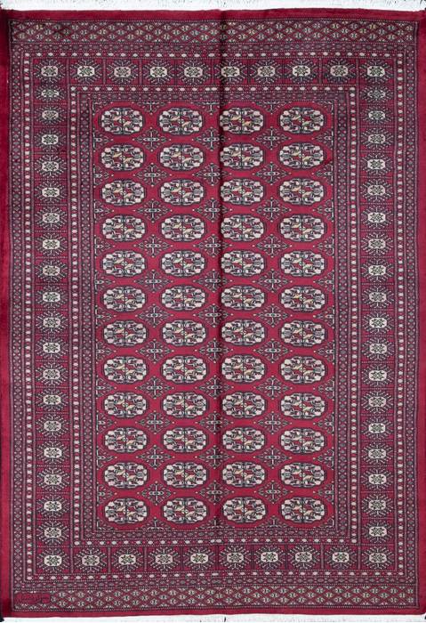 Bokhara Red Hand Knotted 48 X 68  Area Rug 700-111158 Image 0