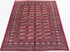 Bokhara Red Hand Knotted 47 X 66  Area Rug 700-111159 Thumb 1