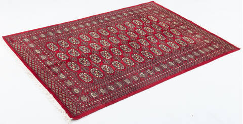 Bokhara Red Hand Knotted 47 X 69  Area Rug 700-111164 Image 2
