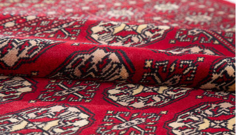 Bokhara Red Hand Knotted 47 X 69  Area Rug 700-111164 Image 7