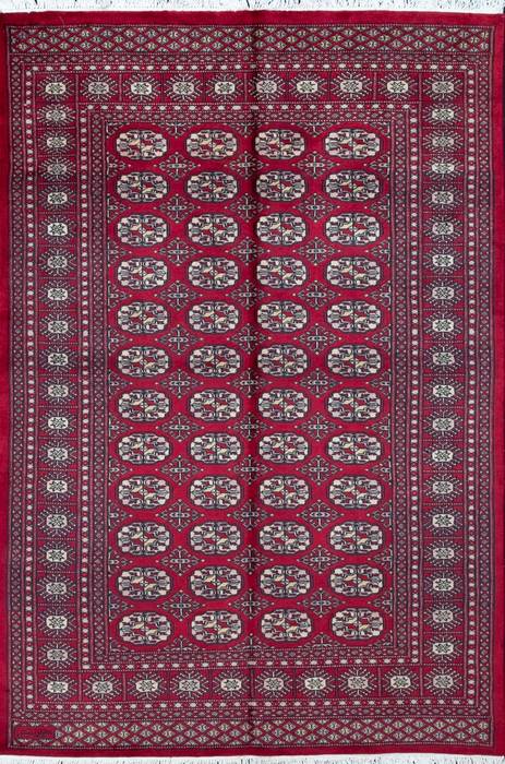 Bokhara Red Hand Knotted 47 X 69  Area Rug 700-111164 Image 0