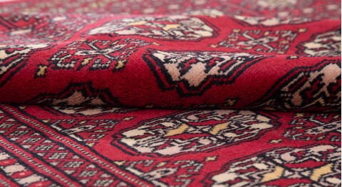 Bokhara Red Hand Knotted 48 X 66  Area Rug 700-111165 Image 7