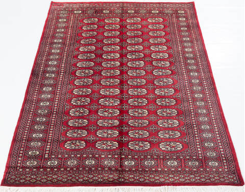 Bokhara Red Hand Knotted 47 X 69  Area Rug 700-111166 Image 1