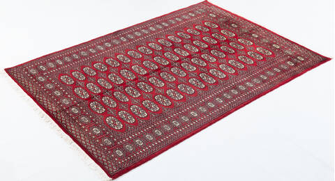 Bokhara Red Hand Knotted 47 X 69  Area Rug 700-111166 Image 2