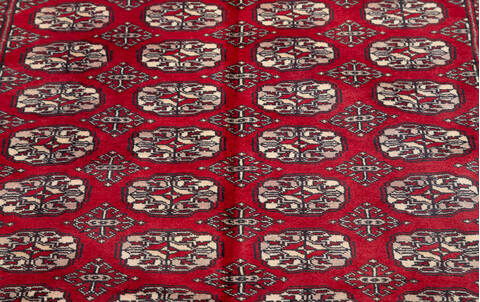 Bokhara Red Hand Knotted 47 X 69  Area Rug 700-111166 Image 5