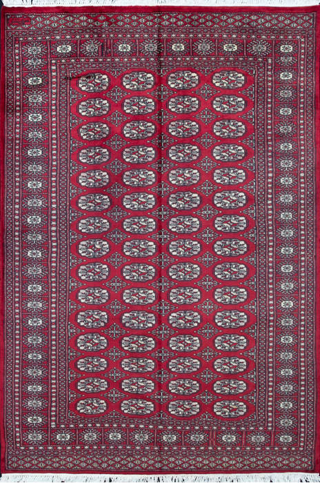 Bokhara Red Hand Knotted 47 X 69  Area Rug 700-111166 Image 0