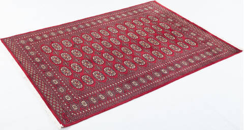 Bokhara Red Hand Knotted 48 X 68  Area Rug 700-111168 Image 2