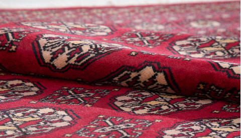 Bokhara Red Hand Knotted 48 X 68  Area Rug 700-111168 Image 7