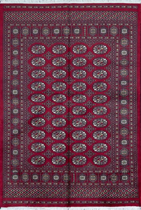 Bokhara Red Hand Knotted 47 X 67  Area Rug 700-111169 Image 0