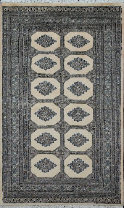 Bokhara Grey Hand Knotted 40 X 68  Area Rug 700-111178 Image 0