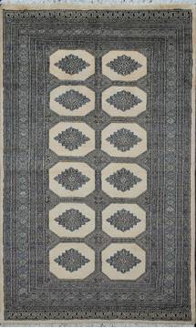 Bokhara Grey Hand Knotted 4'0" X 6'8"  Area Rug 700-111178