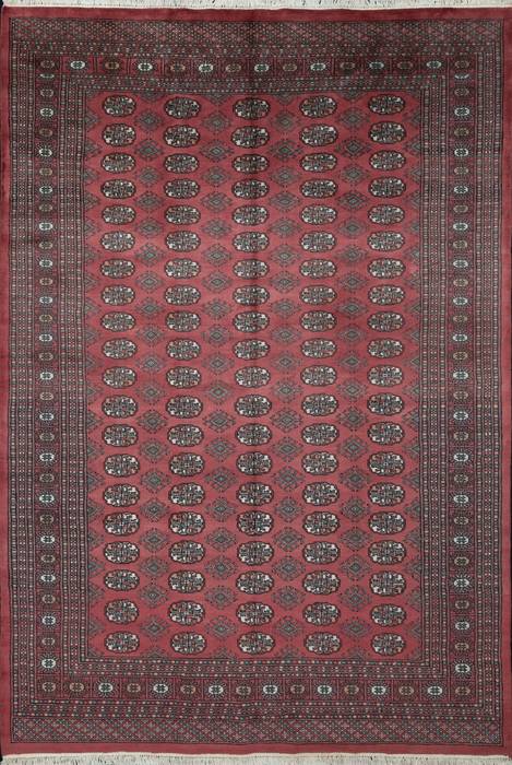 Bokhara Red Hand Knotted 62 X 91  Area Rug 700-111202 Image 0