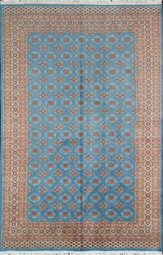 Pakistani Jaldar Blue Rectangle 6x9 ft Wool Carpet 111211
