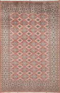 Pakistani Jaldar Purple Rectangle 6x9 ft Wool Carpet 111213