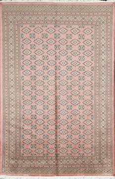 Pakistani Jaldar Purple Rectangle 6x9 ft Wool Carpet 111214