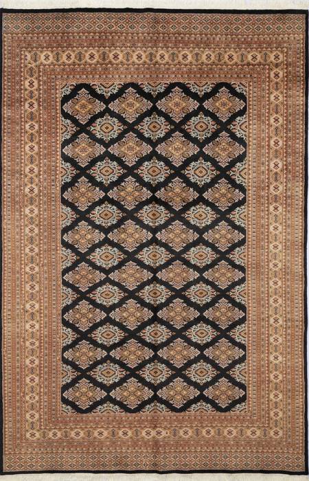Jaldar Black Hand Knotted 62 X 91  Area Rug 700-111215 Image 0
