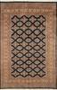 Jaldar Black Hand Knotted 62 X 91  Area Rug 700-111215 Thumb 0