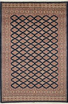 Pakistani Jaldar Blue Rectangle 6x9 ft Wool Carpet 111216