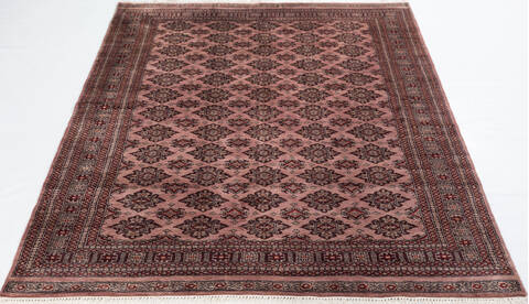 Jaldar Purple Hand Knotted 57 X 78  Area Rug 700-111238 Image 1