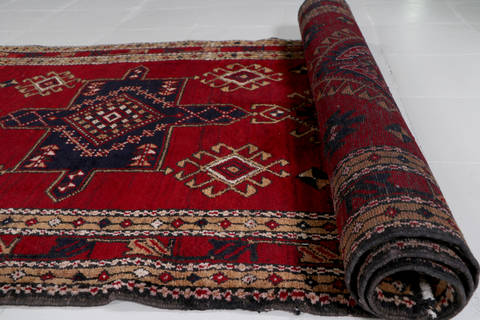 Sarab Red Runner Hand Knotted 38 X 1010 Area Rug 99-111262 Image 10