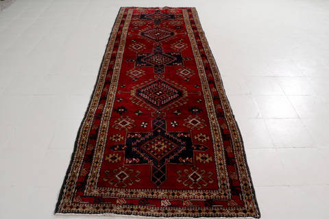 Sarab Red Runner Hand Knotted 38 X 1010 Area Rug 99-111262 Image 1
