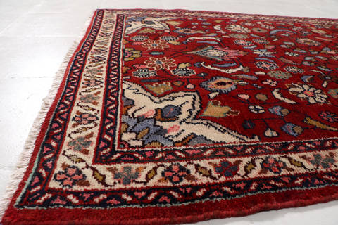 Hamedan Red Runner Hand Knotted 35 X 87 Area Rug 99-111266 Image 10