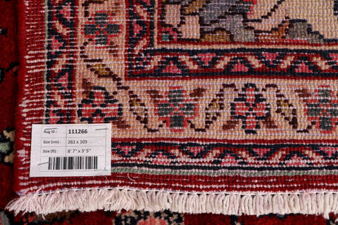 Hamedan Red Runner Hand Knotted 35 X 87 Area Rug 99-111266 Image 14