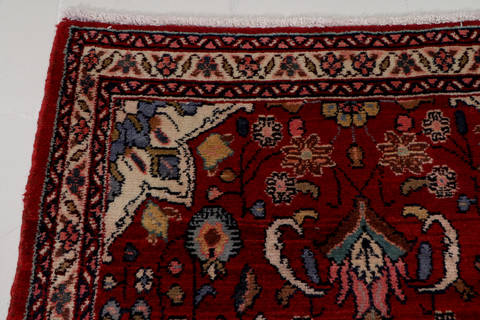 Hamedan Red Runner Hand Knotted 35 X 87 Area Rug 99-111266 Image 6