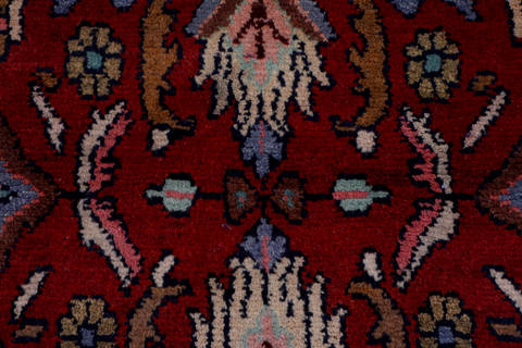 Hamedan Red Runner Hand Knotted 35 X 87 Area Rug 99-111266 Image 9