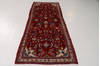 Hamedan Red Runner Hand Knotted 35 X 87 Area Rug 99-111266 Thumb 1