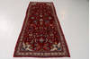 Hamedan Red Runner Hand Knotted 35 X 87  Area Rug 99-111266 Thumb 1