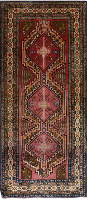 Ardebil Red Runner Hand Knotted 38 X 810 Area Rug 99-111272 Image 0