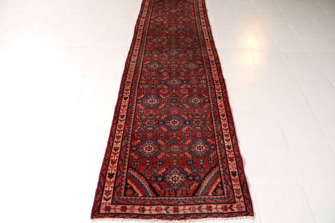 Baluch Red Runner Hand Knotted 29 X 104 Area Rug 99-111282 Image 3