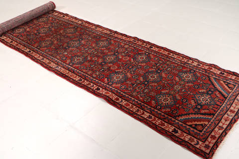 Baluch Red Runner Hand Knotted 29 X 104 Area Rug 99-111282 Image 5