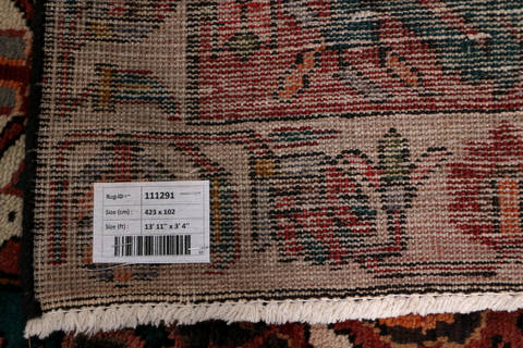 Bakhtiar Red Runner Hand Knotted 34 X 1311 Area Rug 99-111291 Image 10