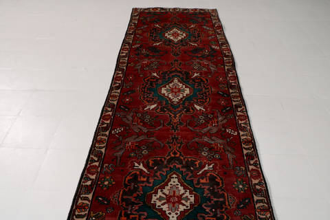 Bakhtiar Red Runner Hand Knotted 34 X 1311 Area Rug 99-111291 Image 7