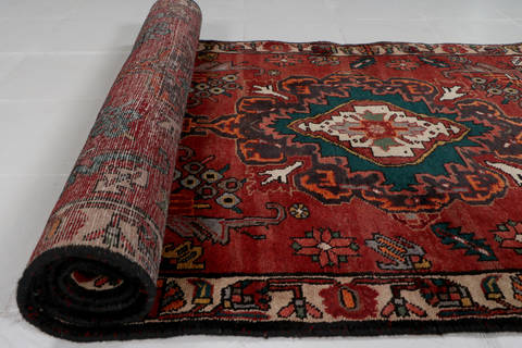 Bakhtiar Red Runner Hand Knotted 34 X 1311 Area Rug 99-111291 Image 8