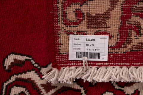 Tabriz Red Runner Hand Knotted 24 X 1211  Area Rug 99-111294 Image 11