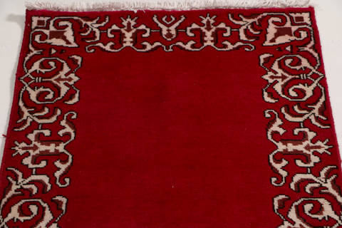 Tabriz Red Runner Hand Knotted 24 X 1211  Area Rug 99-111294 Image 2