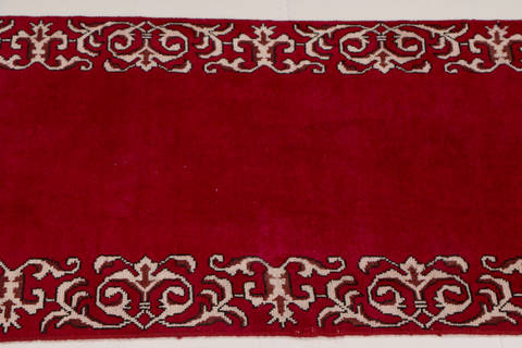 Tabriz Red Runner Hand Knotted 24 X 1211  Area Rug 99-111294 Image 4