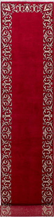 Tabriz Red Runner Hand Knotted 24 X 1211  Area Rug 99-111294 Image 0