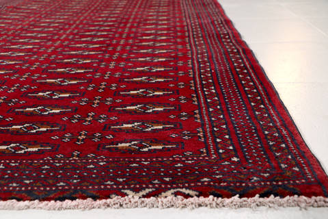 Turkman Red Runner Hand Knotted 35 X 90 Area Rug 99-111302 Image 10