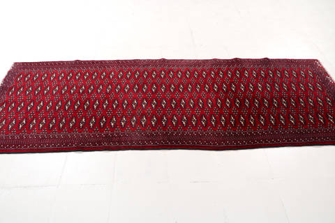 Turkman Red Runner Hand Knotted 35 X 90 Area Rug 99-111302 Image 5