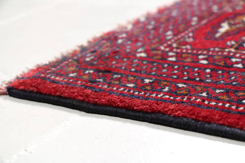 Turkman Red Runner Hand Knotted 35 X 90 Area Rug 99-111302 Image 9