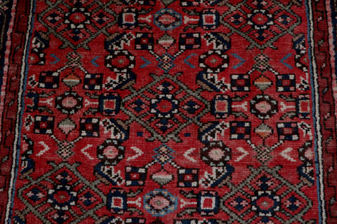 Hossein Abad Red Runner Hand Knotted 32 X 1210 Area Rug 99-111314 Image 10